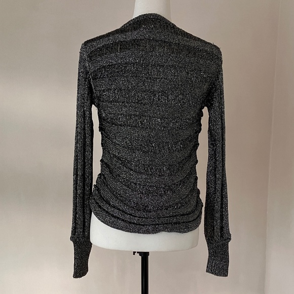 MISSONI SILVER & BLACK KNIT SWEATER - Picture 8 of 13